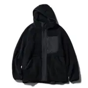 NEW Uniqlo White Mountaineering Fleece Full Zip Hoodie Jacket Size Small Black