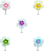 DECHOUS 5pcs Decor Auto Flower Ornaments Miniature Flower Shaking Head Flower for Car Auto Dashboard Flower Auto Shaking Head Flower Car Ornaments Car Small Flower Dash Board Spiral Resin