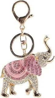 [Beavorty] Big Ears Elephant Keychain Crystal Key Ring with Rhinestones Cute Handbag Charm Pendant for Women Durable Design Special Occasions