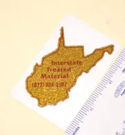 Coal Mining Sticker Interstate Treated Material WV Gold Glitter Red