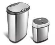 Nine Stars Stainless Steel Motion Sensor Trash Can Combo 13.2 Gallon