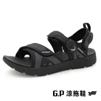 在飛比找momo購物網優惠-【G.P】男款輕羽量漂浮緩震磁扣兩用涼拖鞋G9591M-黑色