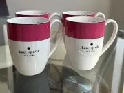Kate Spade New York Pink Rutherford Circle Mugs Set of 4