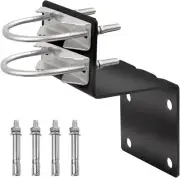 XRDS-RF Antenna Pole Mount Kits, Black-Coated Pole Mount Bracket with Double U-B