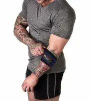 HEXA PRO Python Compression Band ARMS | Gym Workout Cuffs Bodybuilding BLUE