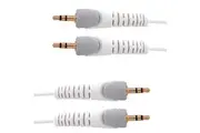 2x Westinghouse 1.5m Audio AUX Cable Gold 3.5mm Male f MP3 Player Smartphones