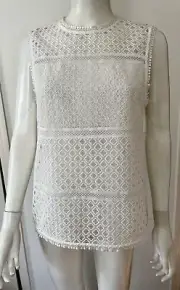 NWT Ted Baker Adriene Ivory Lace Paneled Blouse Top Ted Sz 2 US Sz 6 New