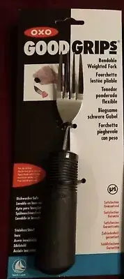 Oxo Good Grips Fork Bendable Stainless Steel Large Handle Utensil Black