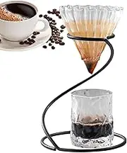 Pour Over Coffee Station,Coffee Filter Stand - Metal Drip Filter Cup Rack Stand, Minimalist Filter Holder Dripping Water, Hand Drip Bracket, Coffee Dripper with Stable Base