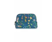 Petites Fleurs Triangle Cosmetic Bag (Dark Blue) - 19/15 x 12 x 6cm