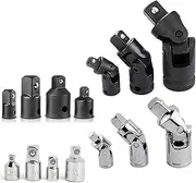 SFCPDDZYNE 1/4 Inches 3/8 Inches 1/2 Inches Universal Joint Set Ratchet Angle Extension Bar Socket Adapter Manual And Pneumatic Bendable Adapter Socket Tools Socket socket(14pcs)