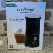 NutriChef PKFMR11BK - Electric Milk Frother & Milk Warmer (White) - Brand New
