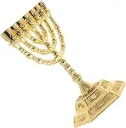 HYTROVE Retro Menorah Candle Holder Vintage Metal Candelabrum for Religious Celebrations Home Decor and Special Occasions for Hanukkah and Housewarming
