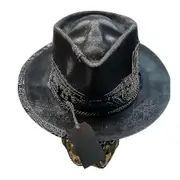 Mens Cowboy Hat Punk Style Western Cowboy Hat Skull Hat