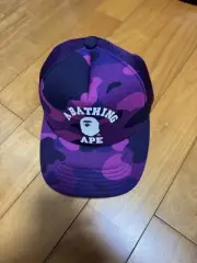 Bape Camo Purple Mesh Cap Adjustable Streetwear Casual Hat Lightweight Casual