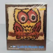 Vintage MH Latch Hook Kit Ozzie Owl 12014 12"x12" Rug Picture Pillow Kit NEW