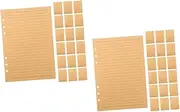 SHINEOFI 2sets Sturdy A5 Notebook Paper Inserts Ruled and Lined Paper Binder Paper Sheets Versatile for Students Artists 80sheets*2
