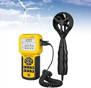 Anemometer, Industrial Anemomter with Low Battery Backlight Display Function, Anemometer Handheld with Max/Avg/Min Functions for Measuring Wind Speed, Temperature Air Flow Meter