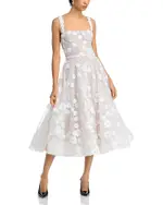 Bronx And Banco Mademoiselle Embroidered Floral Midi Dress - Exclusive