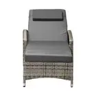 Wheeled Sun Lounger Day Bed Outdoor Setting Patio Furniture