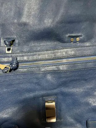 Proenza Schouler PS1 Medium Tote Bag 海軍藍色 銀扣(二手包)