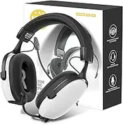 Gaming Headsets with Mic,7.1 Surround Sound Gmaing Headphones with Noise Cancelling Microphone for Xbox,PS4,PS5,Switch,PC,50MM Dynamic Drivers, 3.5MM Audio Jack-White