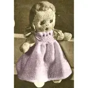 Vintage Knitting Pattern Maryanna Baby Wool Pocket Doll 7” High + Dress Nappy