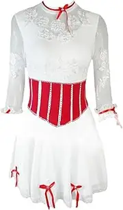 [Zagitova] Ice Figure Skating Dress for Girls Printing Breathable Women Patchwork Competition Long Sleeve Dance Outfits