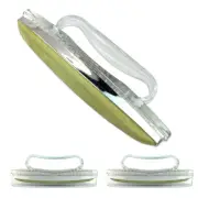3pcs 5" Professional Clear Chamois Nail Buffer with Handle and Removable Cover