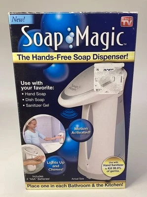 New As Seen On TV- Soap Magic- The Hands-Free Soap Dispenser