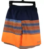 Under Armour Academy UPF 50+ Boys Youth Size M Orange Swim Trunk Shorts TY-3076