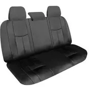 Empire Leather Look Ready Made Seat Covers - Rear, Black, Suits Xtrail