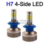 2x 4-Side H7 LED Headlight Kit Bulbs 80W Super Bright 6000K Crystal White (for: Smart)