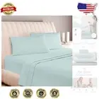 600TC Egyptian Cotton King Size Sheet Set - Deep Pocket, Sea Foam Green