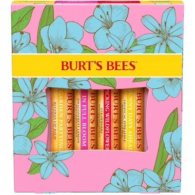 Burt's Bees Gifts Ideas - In Full Bloom Lip Balm Set, Original Beeswax, Dragonfr