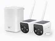 Swann MaxRanger4K Wireless NVR Security System 2-Cam Kit, 4K Camera Forever Charged Solar Panel, Longest Wi-Fi Cameras Outdoor, Color Night Vision, True Detect, No Monthly Fee, Local Storage, MR4KSD2