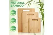 3 Pcs Bamboo Cheese Cutting & Serving Chopping Board Set