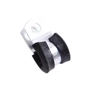 Aeroflow Cushioned P-Clamp to suit 12.6mm 1/2" Hard Line - Silver 5 Packs