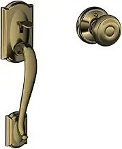 Camelot Front Entry Handle Georgian Interior Knob (Antique Brass) FE285 CAM 609 GEO