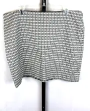 Ann Taylor Short Straight Skirt Size 16 Black and White Patterned NWT