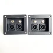 2 Pcs ABS Jack Plates W/ Dual SpeakON NL4 & 1/4" Female Jacks PA Speakers 3"x4"