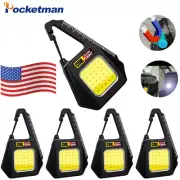 2~10PCS LED COB Keychain Light Multifunctional Camping Lantern Pocket Lamp Torch