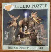 Bits and Pieces 500 Pc Jigsaw Puzzle “In the Manger” Nativity Scene New Unopened