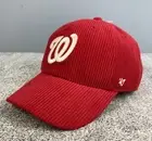 '47 Brand Washington Nationals Hat Red Corduroy Hitch Strapback Adjustable MLB
