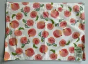 1 natural with peach pattern placemat 14" x 19" Kitchen decor spring