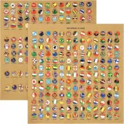 218Pcs Flags Push Pin, National Flag Thumb Tacks for World Travel Map, Push.....
