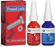 Thread Lock Medium and High Strength Lock, 10ml x 2 locktight threadlock, Threadlocker Fasteners and Screws from Loosening Due to Prolonged Vibration, Stable and Anti-Rust