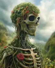 Skulls & Bones Dark Gothic Macabre – 8x10 Art Print 310424746