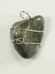 1.0"/26mm Stonehenge Bluestone™ sterling silver wire wrapped Pendant #1120