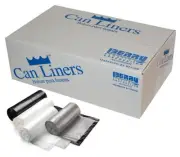 Can Liners, Clear, 45-Gal., 40 x 46-In., 100-Ct. -850072
